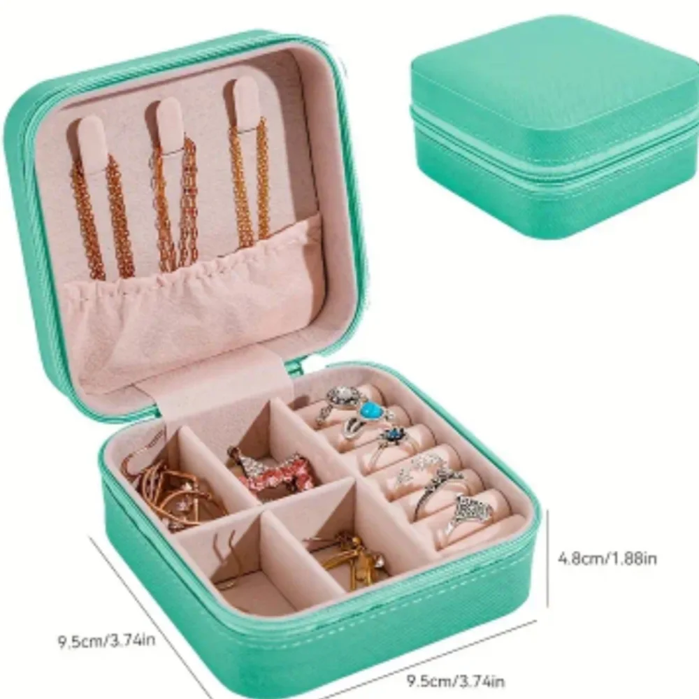 2/$30 NEW Multi Grid Portable Elegant Jewelry Box‎ Gift Organizer (#056)